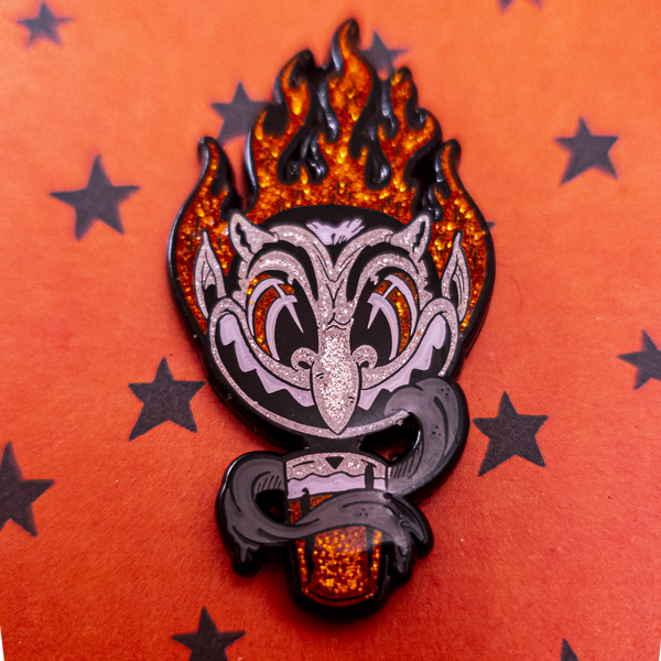 Burning Brewski Enamel Pin