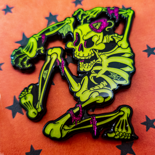 Cobweb Crawlie Enamel Pin