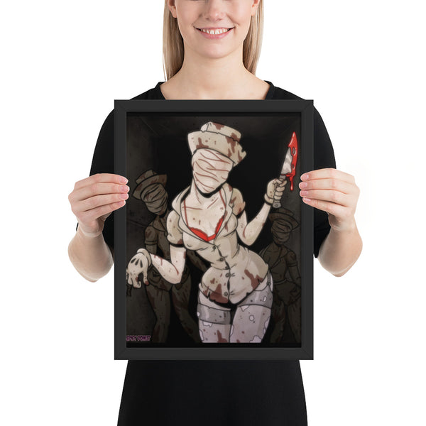 Nurses Visit Framed poster