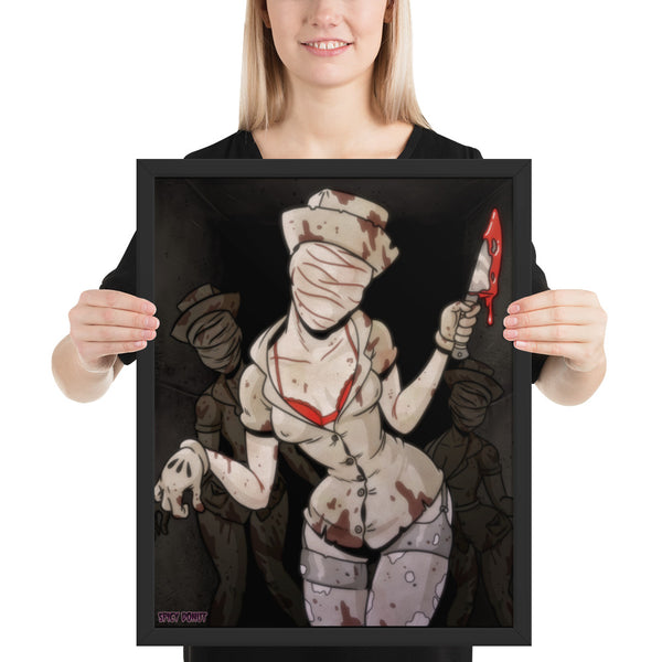 Nurses Visit Framed poster