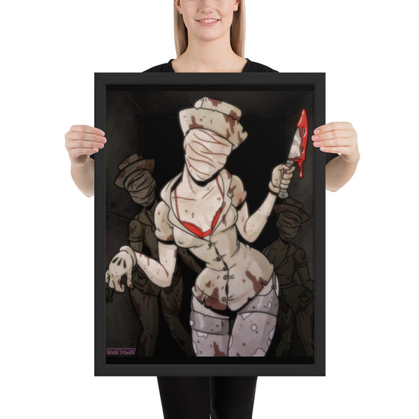 Nurses Visit Framed poster