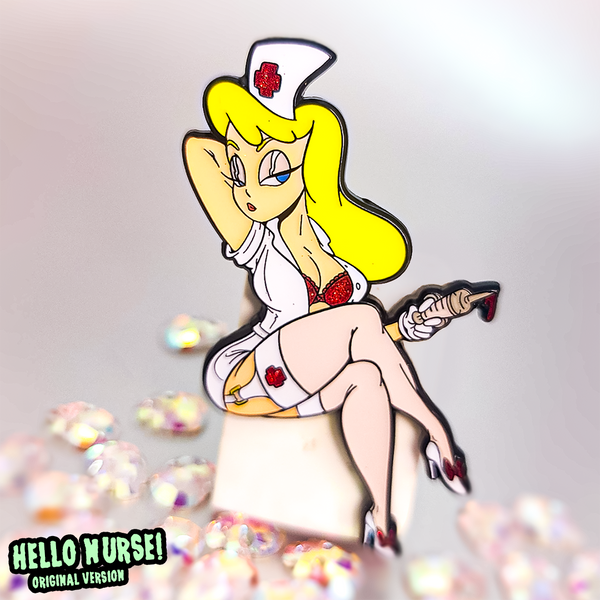 Hello Nurse Enamel Pin