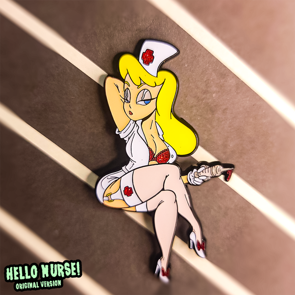 Hello Nurse Enamel Pin