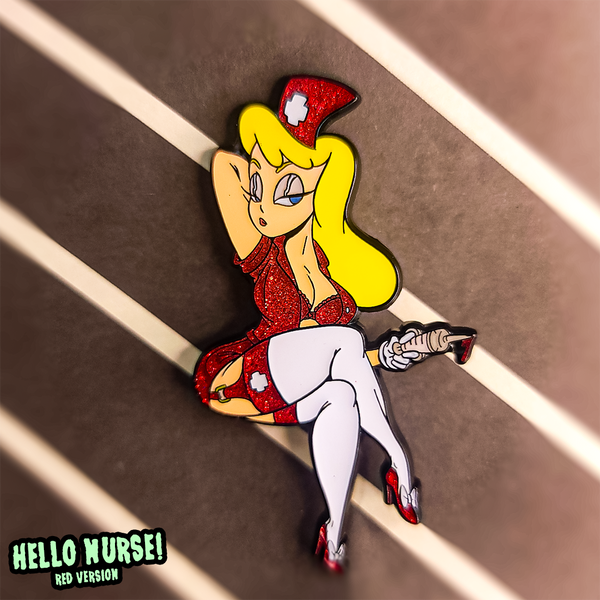 Hello Nurse Enamel Pin