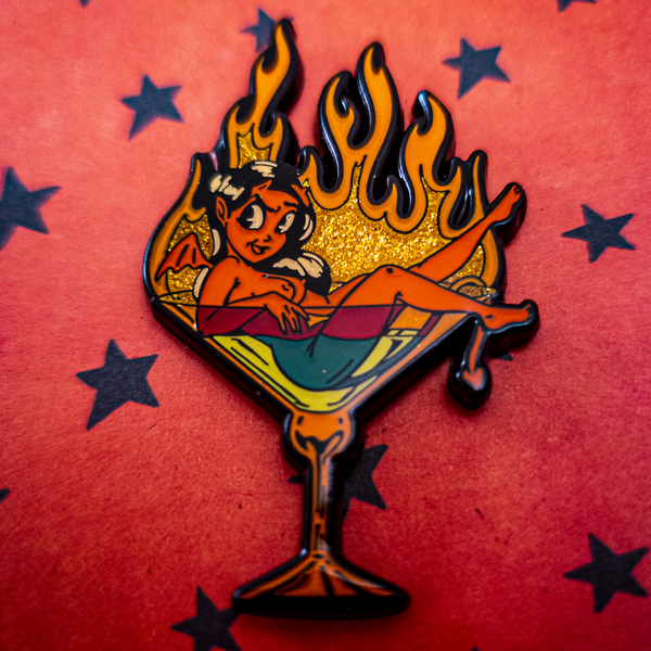 Martini Mischief Enamel Pin