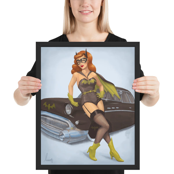 Barb's Bat-mobile Framed poster