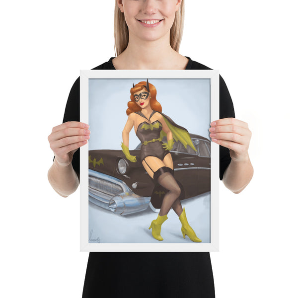 Barb's Bat-mobile Framed poster