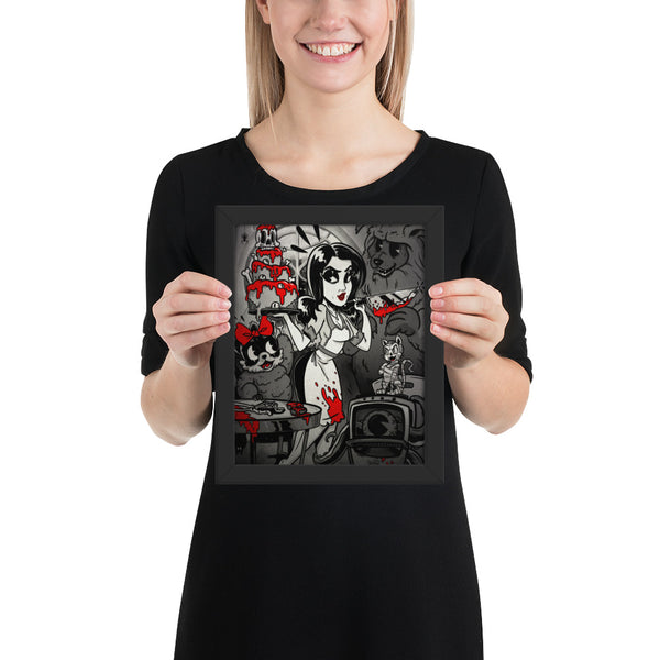 Curious Christine - Framed poster