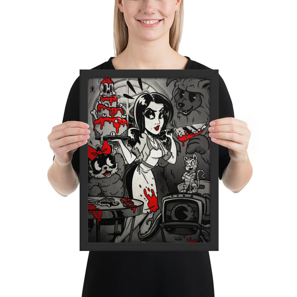 Curious Christine - Framed poster