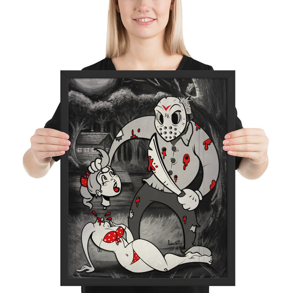 Jason In Toon Town - Framed poster