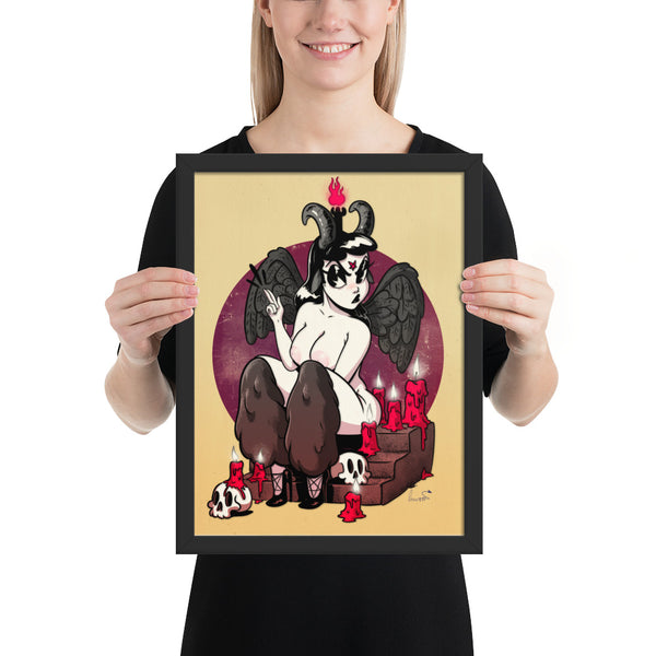 Baphomet Beauty - Framed poster