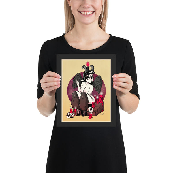 Baphomet Beauty - Framed poster