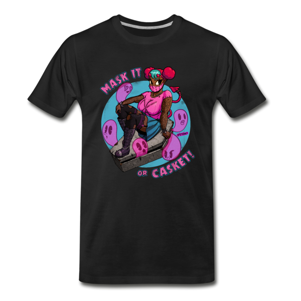 Mask it or Casket - Men's Premium T-Shirt - black