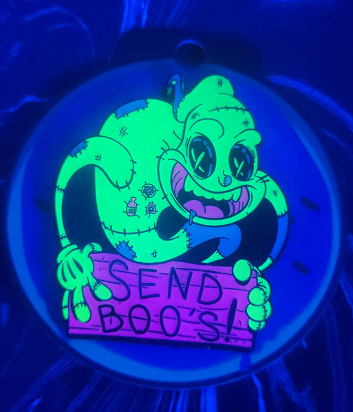 Send Boo's Enamel Pin- Patreon Exclusive BW Edition