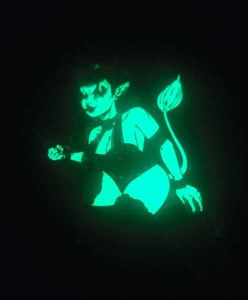Krampus Pinup Enamel Pin -Patreon Exclusive Variant