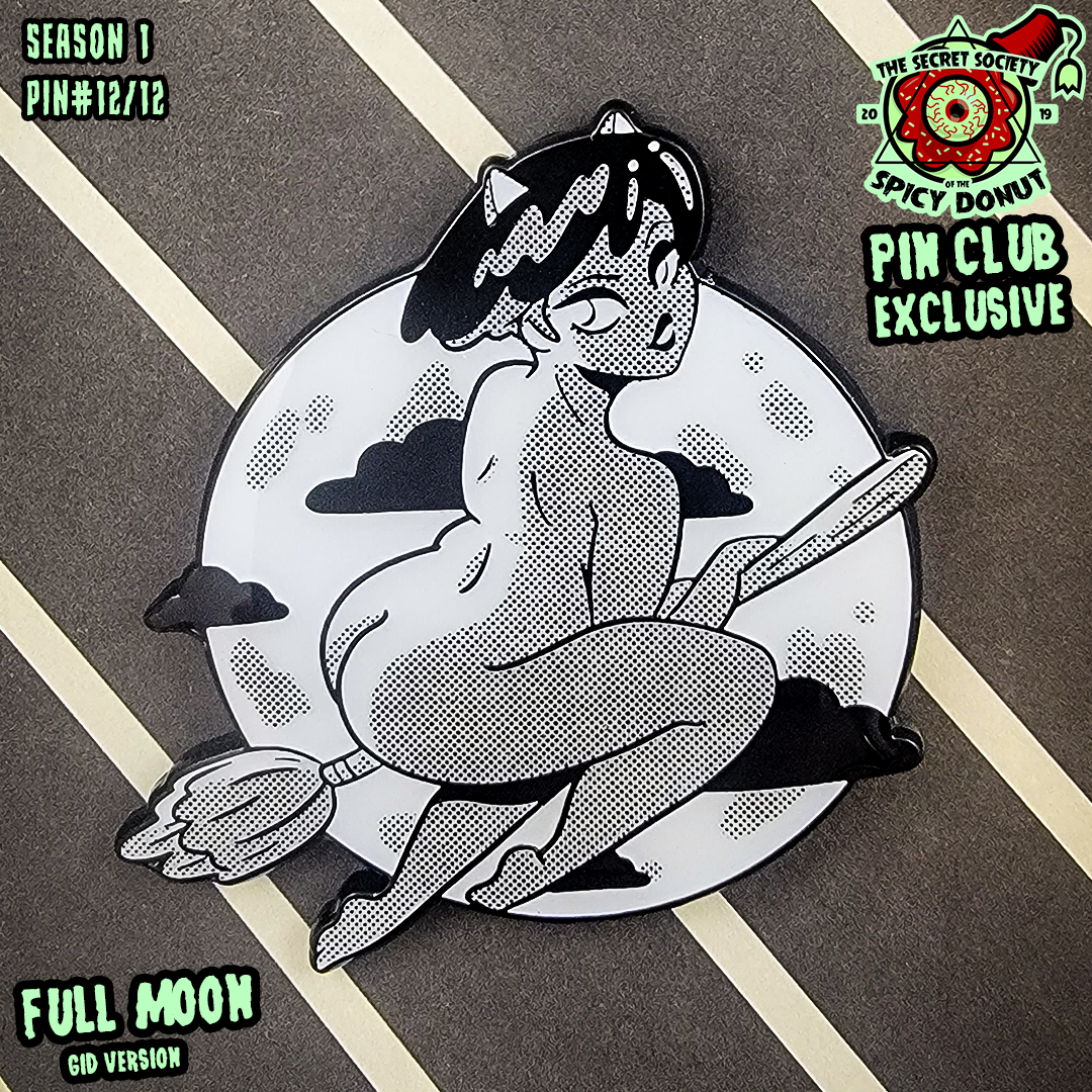 Full Moon Enamel Pin - Glow Variant