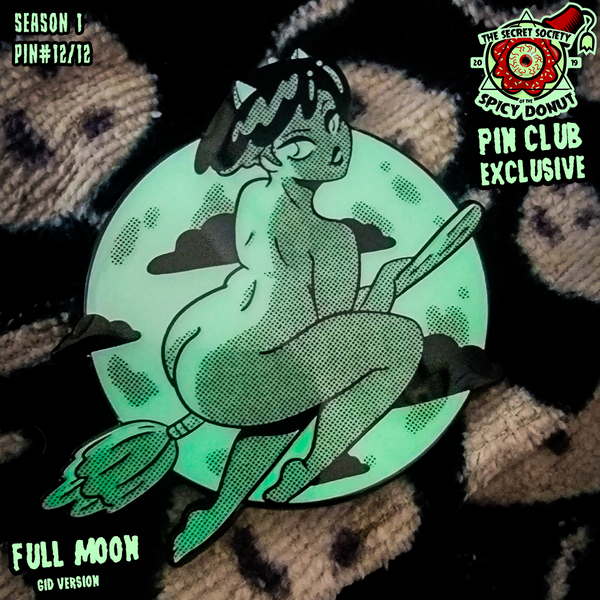Full Moon Enamel Pin - Glow Variant