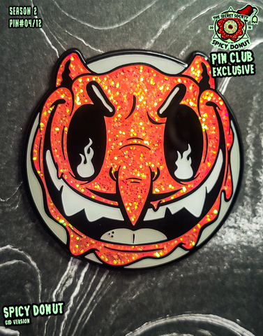 Devil Donut Enamel Pin - Patreon Exclusive
