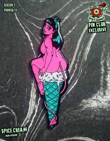 Neon Spice Cream 2" Enamel Pin - Patreon Exclusive