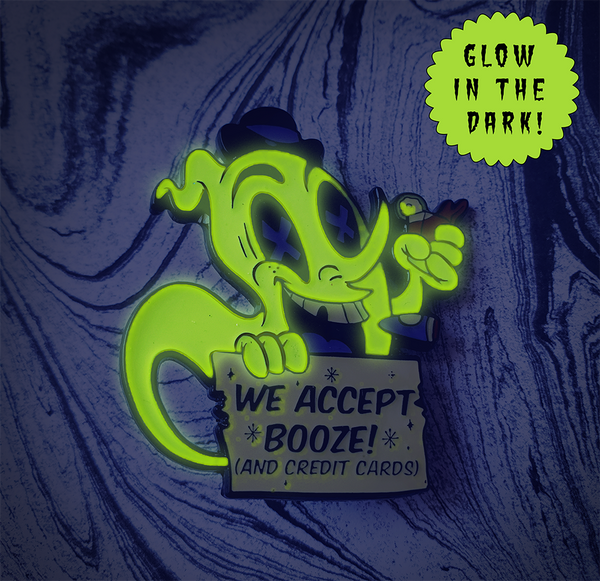 Boozy Ghost Enamel Pin