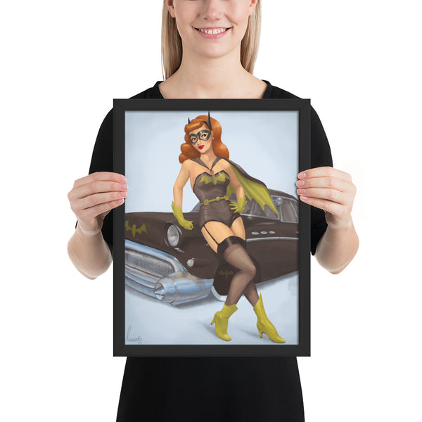Barb's Bat-mobile Framed poster