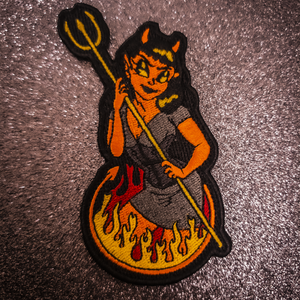 Pitchfork Pinup Iron On Patch